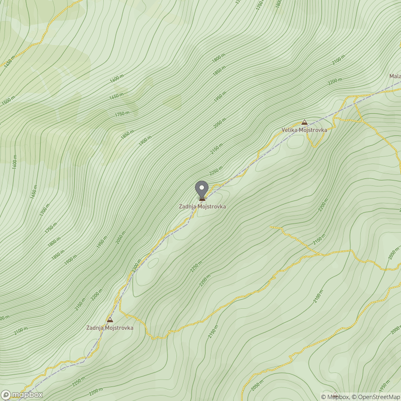 Zadnja Mojstrovka zemljevid