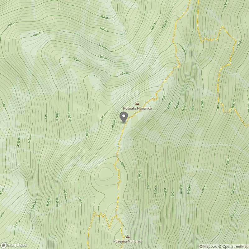 Rušnata Mlinarica zemljevid