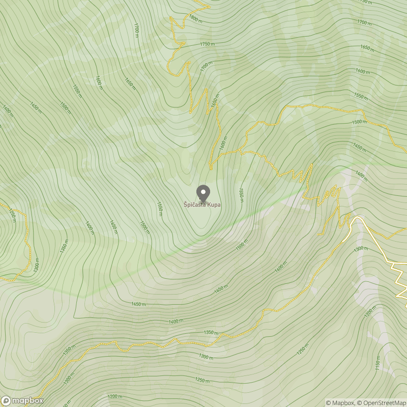 Jehlc (Špičasta kupa) zemljevid