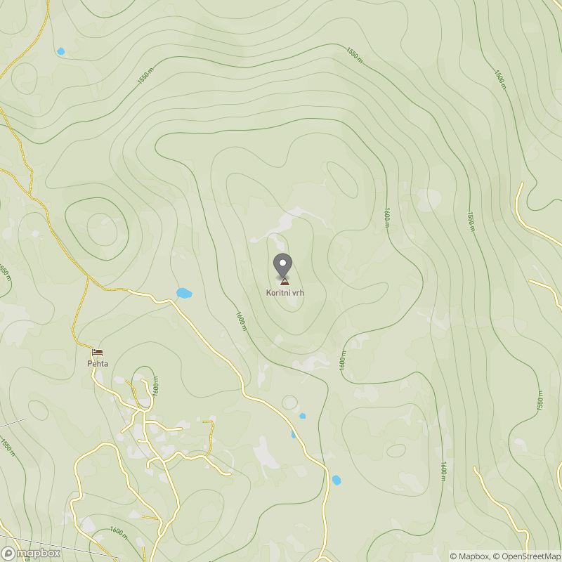Koritni vrh (Velika planina) zemljevid