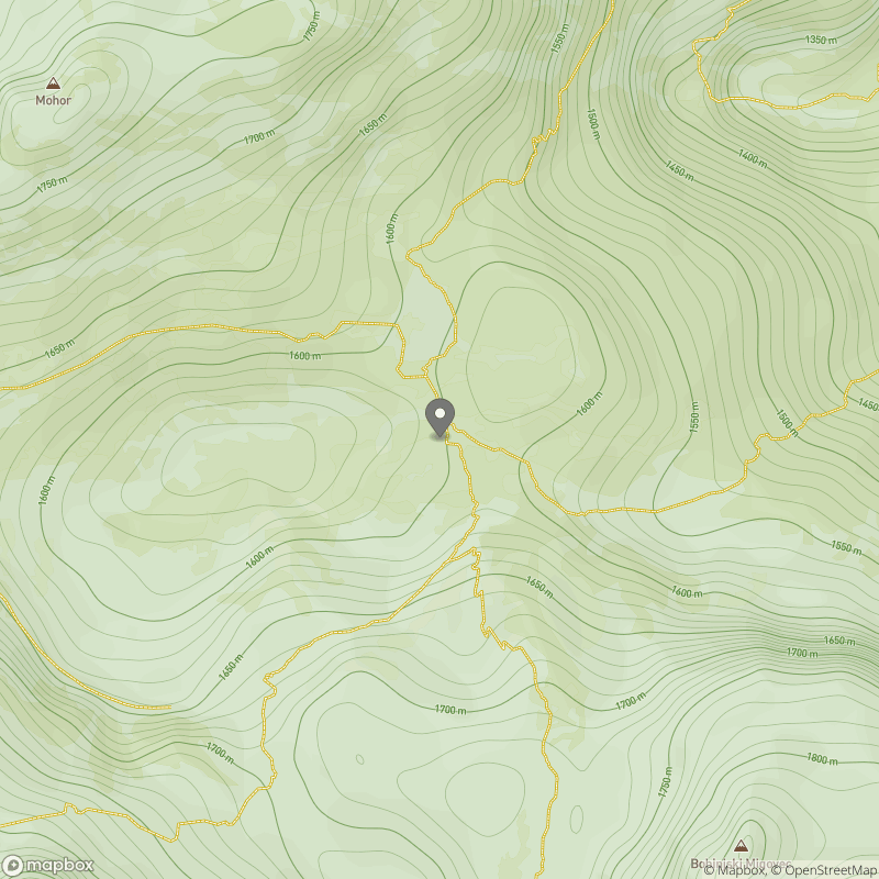Planina za Migovcem zemljevid