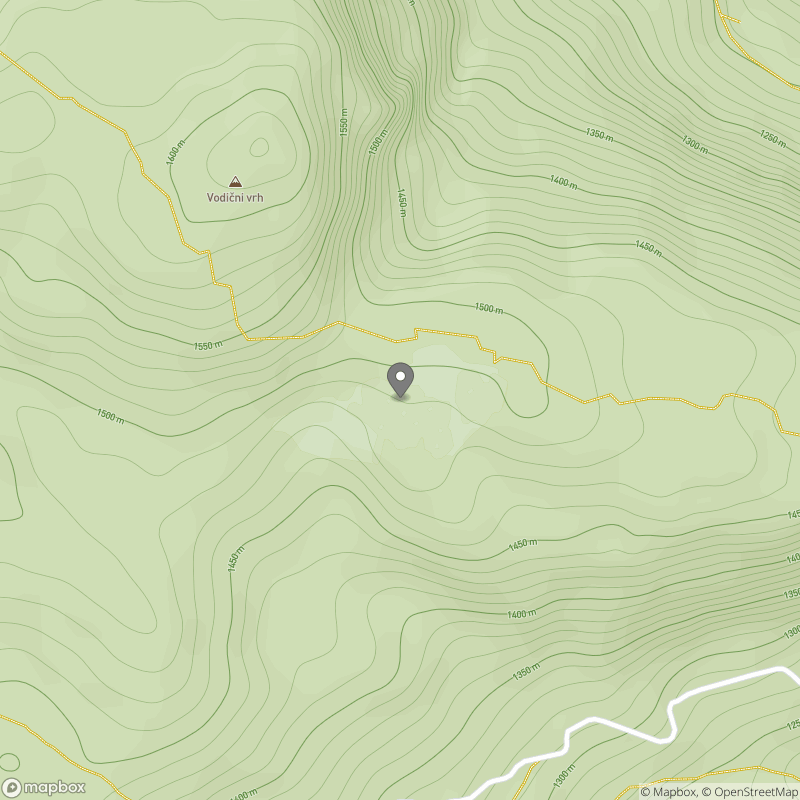 Planina Vodični vrh zemljevid