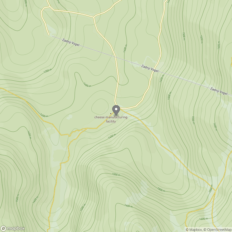 Planina Zadnji Vogel zemljevid