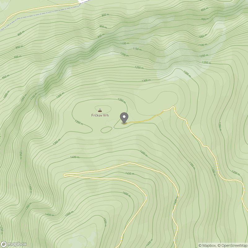 Frčkova planina zemljevid