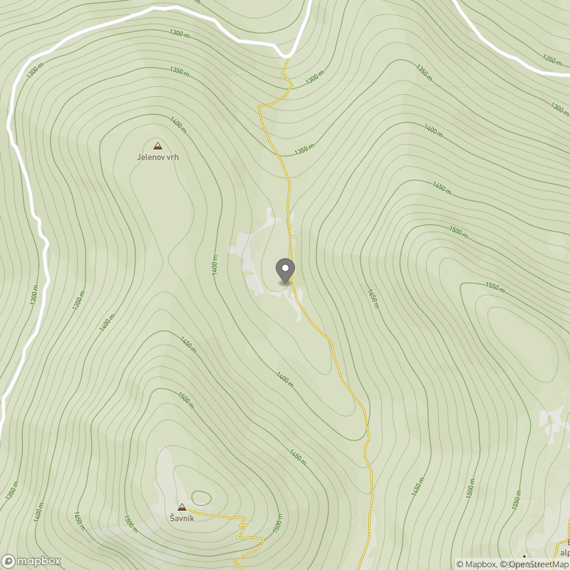 Planina za Šavnikom zemljevid
