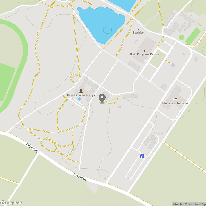 Vodeni ogledi po protokolarnem posestvu Brdo zemljevid