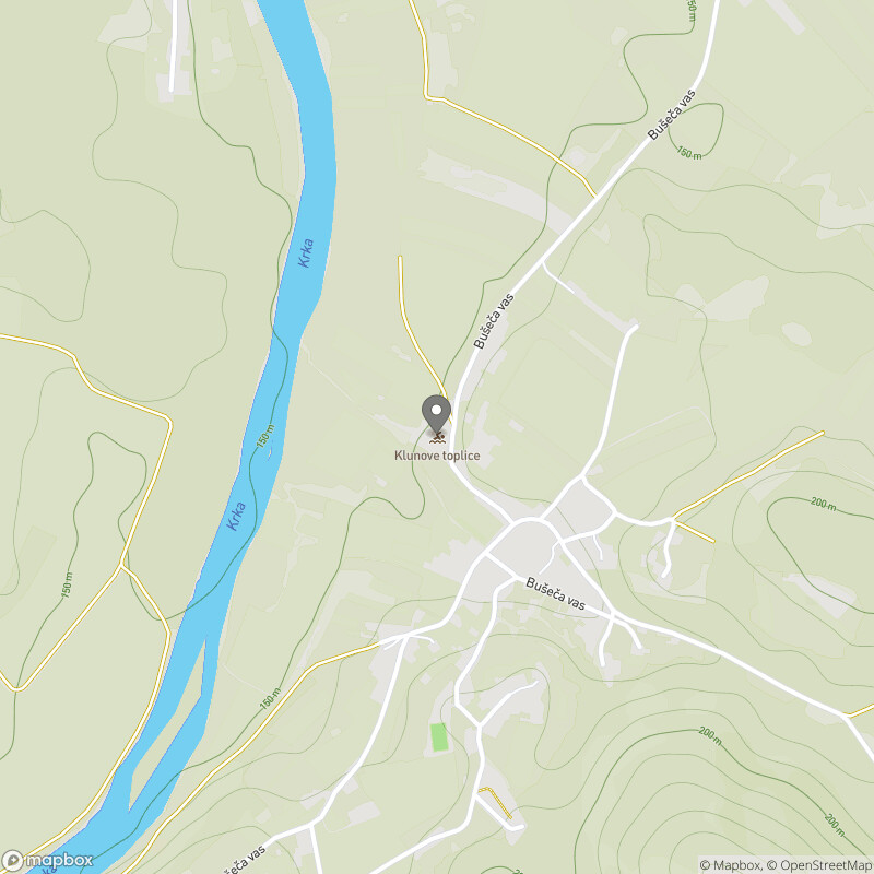Klunove toplice zemljevid